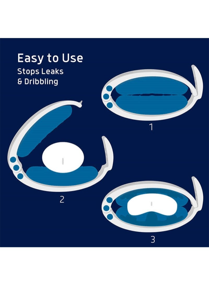 منعكس الاهتزاز مشبك سلس البول للرجال - 3 أحجام قابلة للتعديل - الراحة والثقة طوال اليوم - المهنية صعودا وهبوطا ضغط المفصل للرجال المثانة والكلى - أفضل المشبك لسرس البول - Image 4
